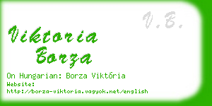 viktoria borza business card