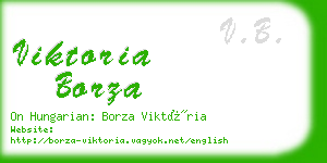 viktoria borza business card